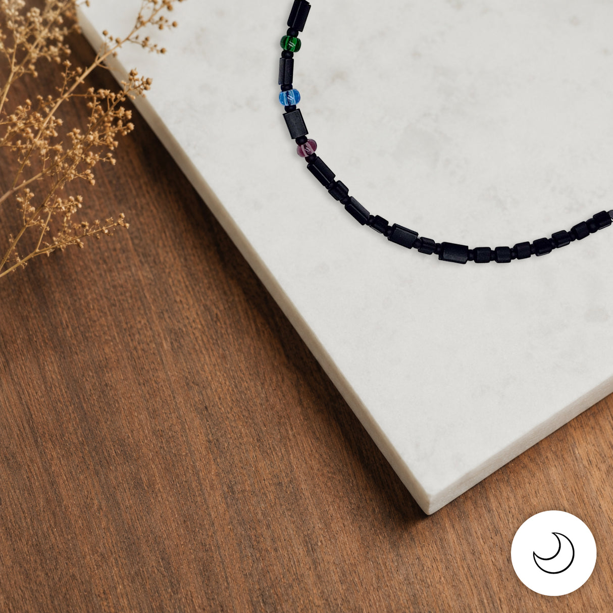 Contemporary Artisan Boho Pride Rainbow Glass Beaded Bracelet, 8 1/2 Inches