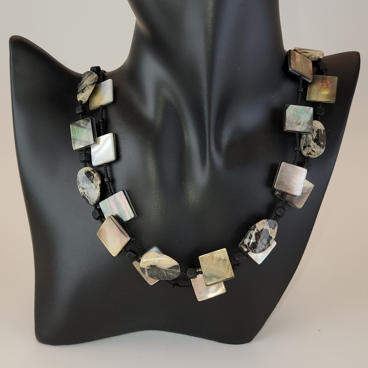 Necklace - Anthing-but-Ordinary Double-Stranded with Black