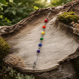 Fan or Light Pull - Pride Felt Beads with Moon-and-Star Goddess
