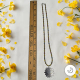 Contemporary Artisan Picasso Glass Bead Floral Pendant Necklace, 22 1/2"