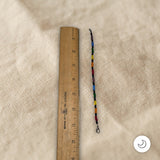 Contemporary Artisan Boho Pride Rainbow Glass Beaded Bracelet, 7 3/8 Inches