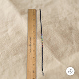Contemporary Artisan Boho Pride Rainbow Matte Glass Anklet Bracelet, 11 1/4"