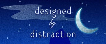 Logo for Designed by Distraction, where you can find one-of-a-kind handcrafted artisan jewelry, accessories, and home décor. 