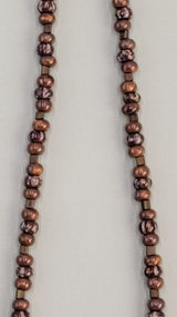 Handmade Boho necklace with cute antiqued copper owl and Picasso glass beads in earth tones