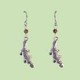 Handmade platypus earrings made with lead-free pewter platypus and brown Czech glass beads