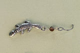 Handmade platypus earrings made with lead-free pewter platypus and brown Czech glass beads