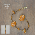 Fan or Light Pull - Earthy Sand and Orange Ceramic with 