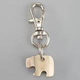 Polar Bear Zipper Pull Hand-Carved Bone 3/4x1/2 Alaskan Made