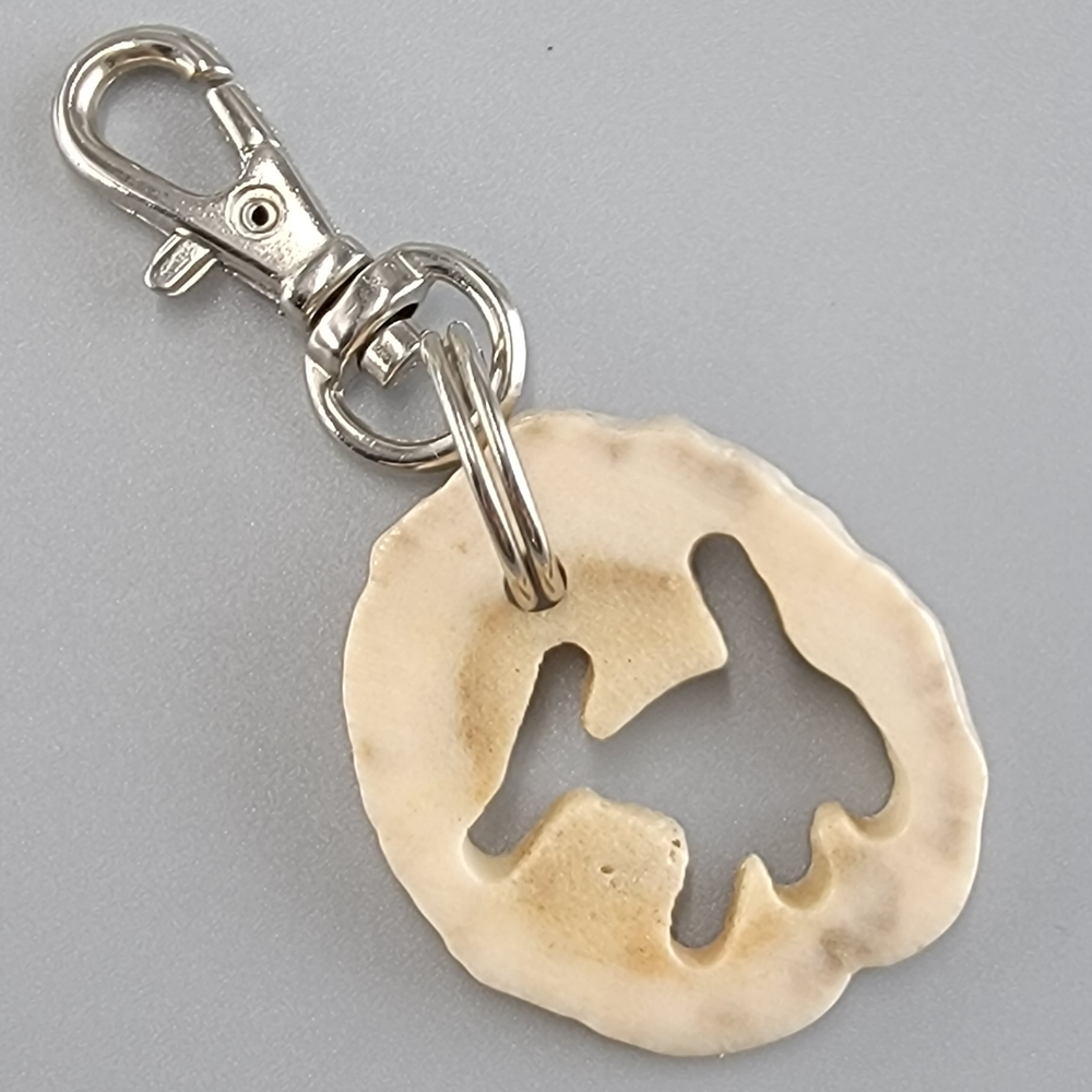 Primitive Fish Zipper Pull Hand-Carved Bone Alaskan Made