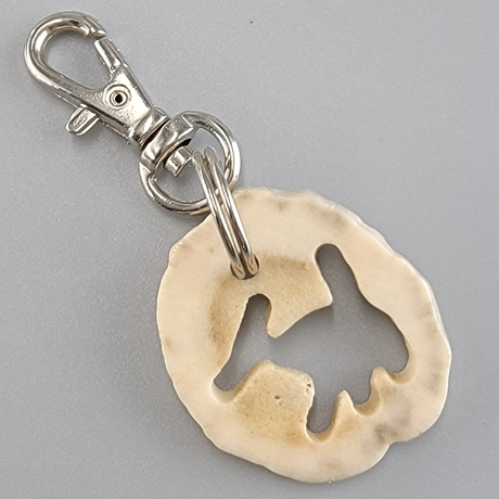 Primitive Fish Zipper Pull Hand-Carved Bone Alaskan Made