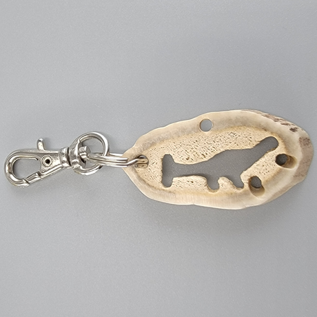 Primitive Halibut Zipper Pull Hand-Carved Bone Alaskan Made