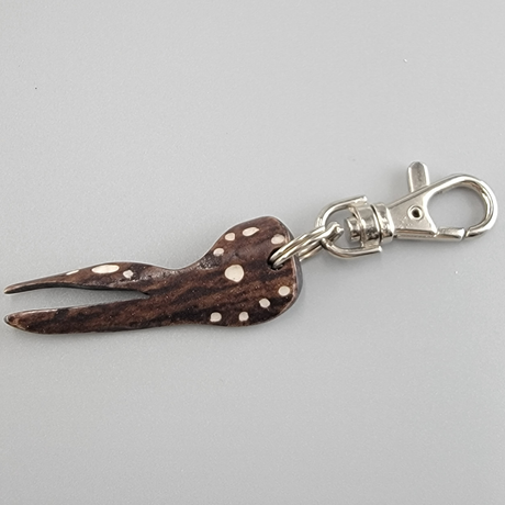 Primitive Raven Zipper Pull Hand-Carved Bone Alaskan Made