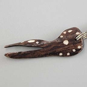 Primitive Raven Zipper Pull Hand-Carved Bone Alaskan Made