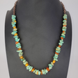 Turquoise Amber and Copper Necklace